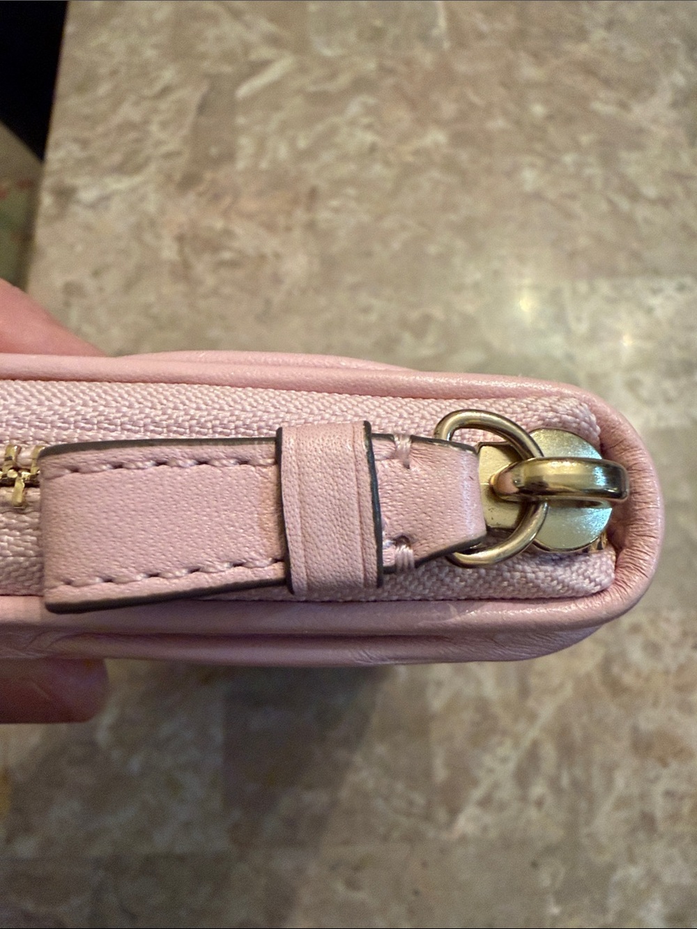 Coach Madison Pink Ruched Leather Zip Around Wallet with Gold Logo EUC - Picture 16 of 16